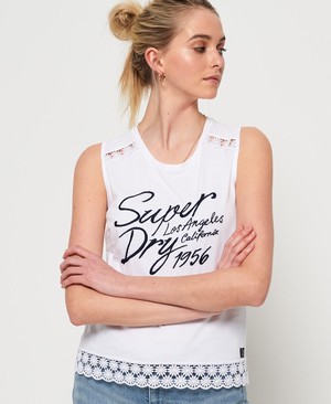 Superdry Jessica Graphic Tank Női Mellény Fehér | INKWG4210